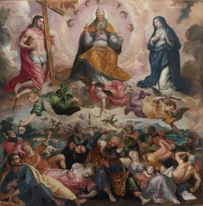Framed Print : Last Judgement, 1590-1620. Creator: Cornelis de Vos Framed Print : Last Judgement, 1590-1620. Creator: Cornelis de Vos