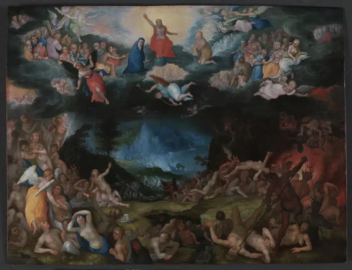 Framed Print : The Last Judgement, 1602. Creator: Brueghel the Elder, Jan, workshop of Framed Print : The Last Judgement, 1602. Creator: Brueghel the Elder, Jan, workshop of