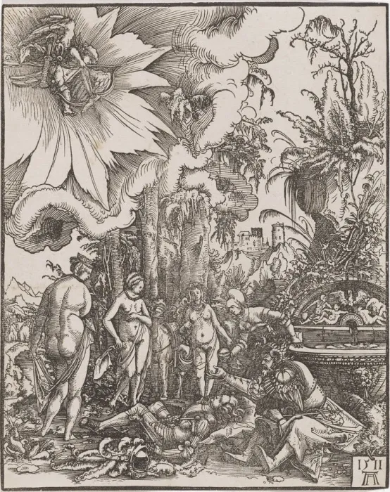 Framed Print : The Judgement of Paris, 1511. Creator: Altdorfer, Albrecht (c. 1480-1538) Framed Print : The Judgement of Paris, 1511. Creator: Altdorfer, Albrecht (c. 1480-1538)
