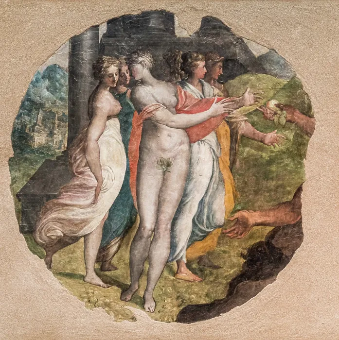 Framed Print : The Judgement of Paris, 1566. Creator: Zanguidi (Bertoia), Jacopo (1544-1574) Framed Print : The Judgement of Paris, 1566. Creator: Zanguidi (Bertoia), Jacopo (1544-1574)
