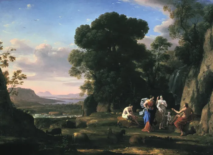 Framed Print : Judgement of Paris (1645-1646). Artist: Claude Lorrain Framed Print : Judgement of Paris (1645-1646). Artist: Claude Lorrain