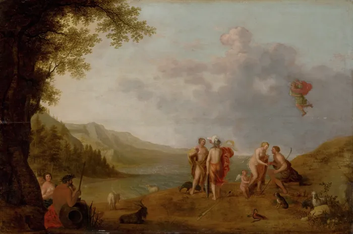Framed Print : The Judgement of Paris, 1650. Creator: Cornelis Willaerts