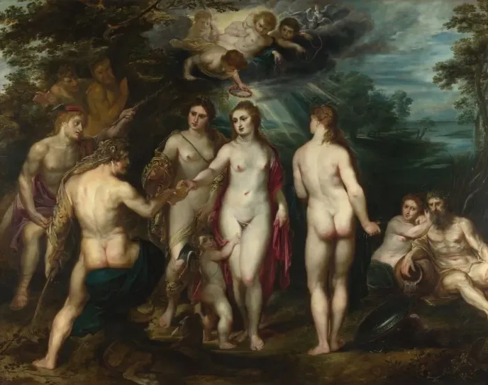 Framed Print : The Judgement of Paris, c. 1599. Artist: Rubens, Pieter Paul (1577-1640) Framed Print : The Judgement of Paris, c. 1599. Artist: Rubens, Pieter Paul (1577-1640)