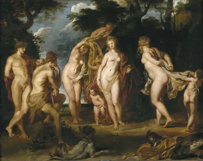 Framed Print : The Judgement of Paris, ca 1606. Artist: Rubens, Pieter Paul (1577-1640) Framed Print : The Judgement of Paris, ca 1606. Artist: Rubens, Pieter Paul (1577-1640)