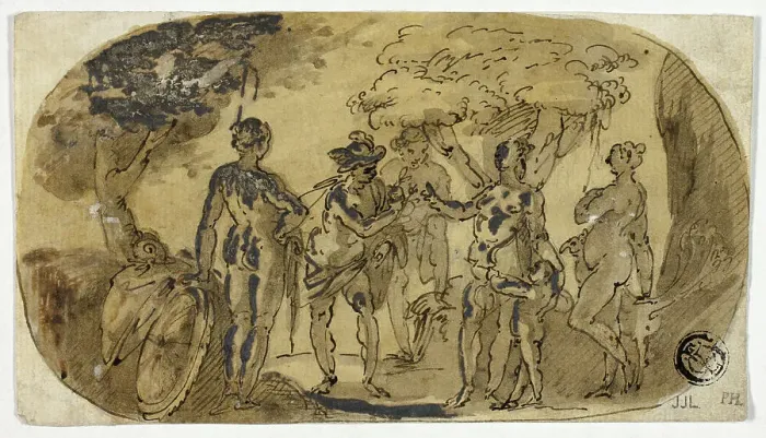 Framed Print : Judgement of Paris, n.d. Creator: Otto Van Veen Framed Print : Judgement of Paris, n.d. Creator: Otto Van Veen
