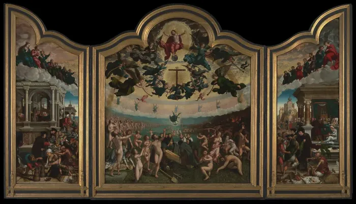 Framed Print : Last Judgement and the Seven Acts of Mercy, 1517-1525. Creator: Bernaert van Orley Framed Print : Last Judgement and the Seven Acts of Mercy, 1517-1525. Creator: Bernaert van Orley