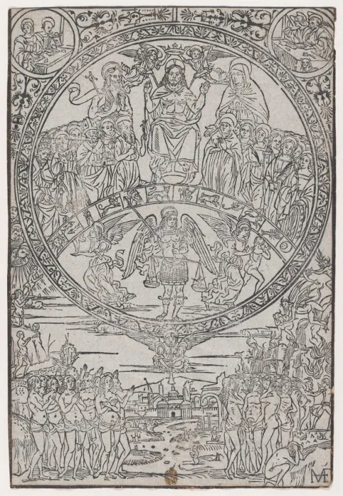 Framed Print : The Last Judgment, 15th century. 15th century. Creator: Anon Framed Print : The Last Judgment, 15th century. 15th century. Creator: Anon