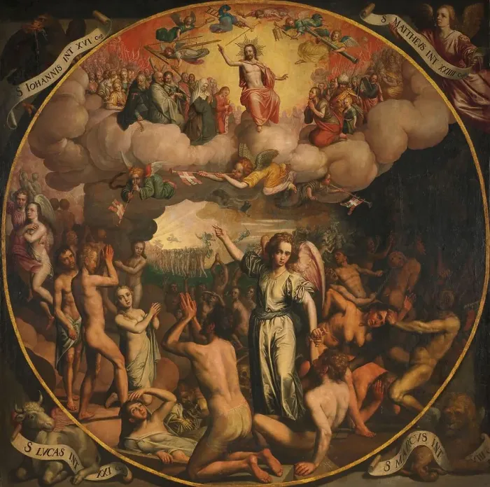 Framed Print : Last Judgment, 1611. Creator: Aert Pietersz Framed Print : Last Judgment, 1611. Creator: Aert Pietersz