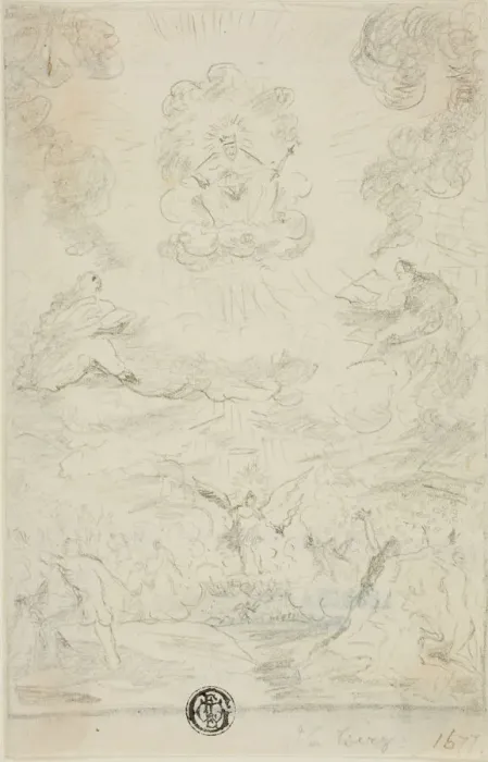 Framed Print : Last Judgment, 1677. Creator: Johan Wirz Framed Print : Last Judgment, 1677. Creator: Johan Wirz