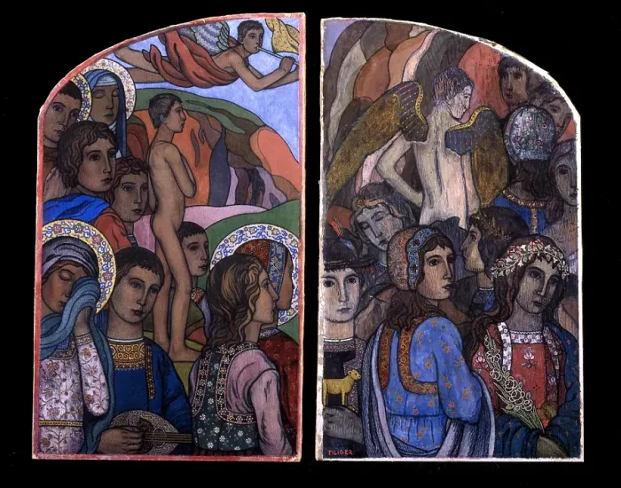 Framed Print : The Last Judgment, about 1892-1894. Creator: Charles Filiger Framed Print : The Last Judgment, about 1892-1894. Creator: Charles Filiger