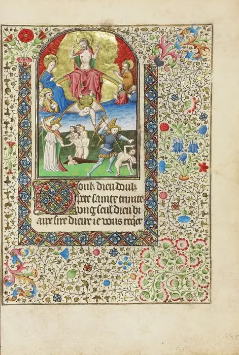 Framed Print : The Last Judgment; Book of Hours, about 1440-1450. Creator: Workshop of the Bedford Master Framed Print : The Last Judgment; Book of Hours, about 1440-1450. Creator: Workshop of the Bedford Master