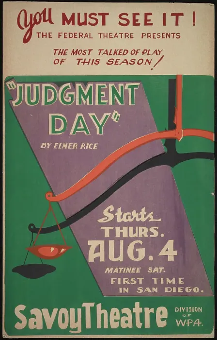 Framed Print : Judgment Day, San Diego, 1938. Creator: Unknown Framed Print : Judgment Day, San Diego, 1938. Creator: Unknown