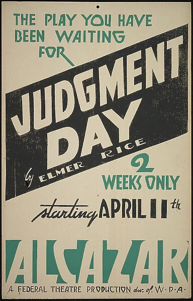 Judgment Day, San Francisco, 1938. Creator: Unknown