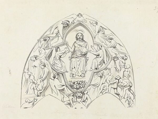 Last Judgment, Lincoln Cathedral, published 1829. Creator: W Walton