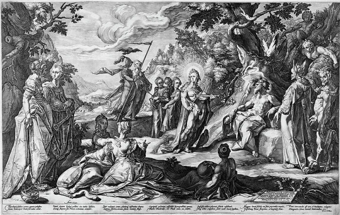 Framed Print : The Judgment of Midas, 1590. Creator: Hendrik Goltzius Framed Print : The Judgment of Midas, 1590. Creator: Hendrik Goltzius