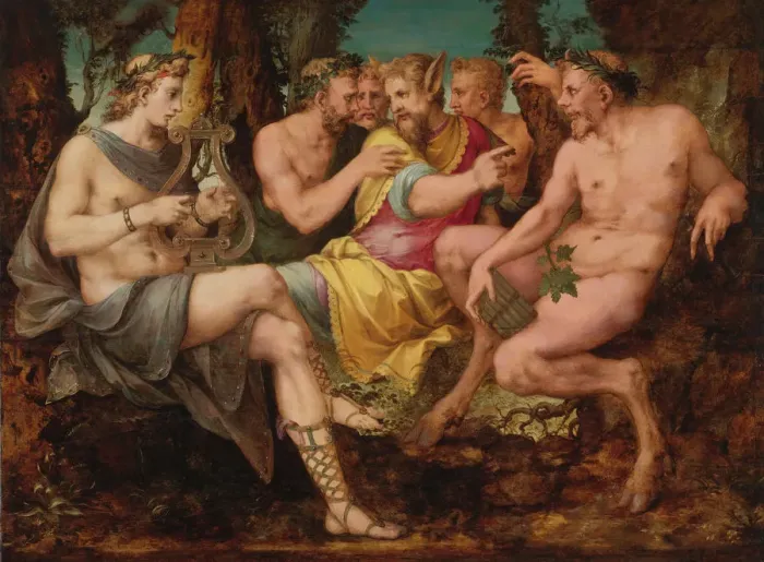 Framed Print : The Judgment Of Midas, First Half of 16th cen Framed Print : The Judgment Of Midas, First Half of 16th cen