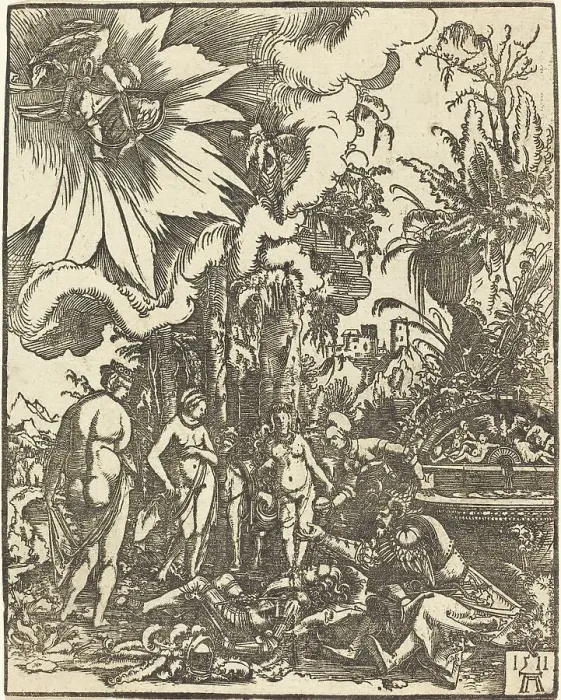 Framed Print : The Judgment of Paris, 1511. Creator: Albrecht Altdorfer Framed Print : The Judgment of Paris, 1511. Creator: Albrecht Altdorfer