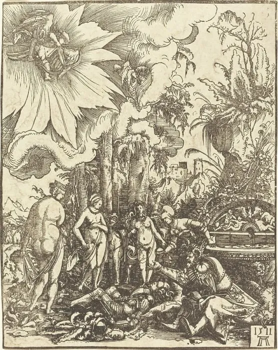 Framed Print : The Judgment of Paris, 1511. Creator: Albrecht Altdorfer Framed Print : The Judgment of Paris, 1511. Creator: Albrecht Altdorfer