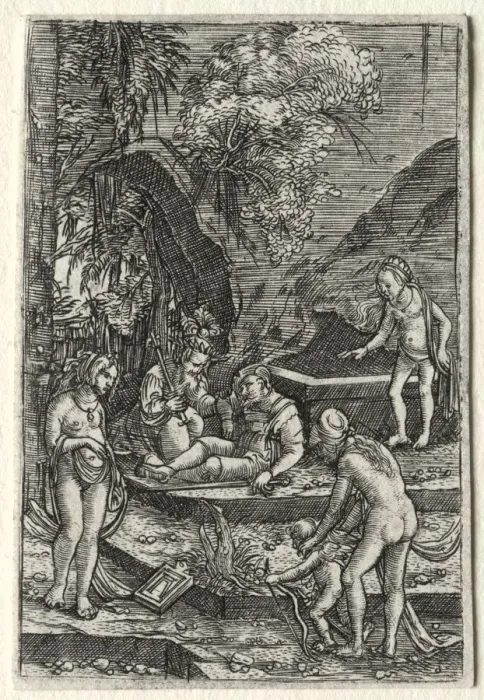 Framed Print : The Judgment of Paris, 1511. Creator: Albrecht Altdorfer (German, c. 1480-1538)