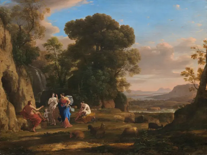 Framed Print : The Judgment of Paris, 1645 / 1646. Creator: Claude Lorrain Framed Print : The Judgment of Paris, 1645 / 1646. Creator: Claude Lorrain