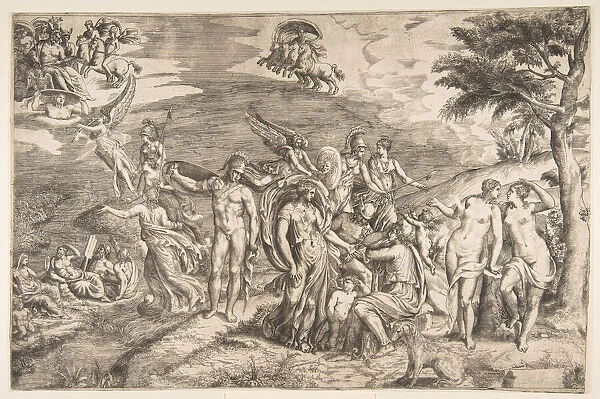 The Judgment of Paris, 16th century. Creator: Giulio Bonasone