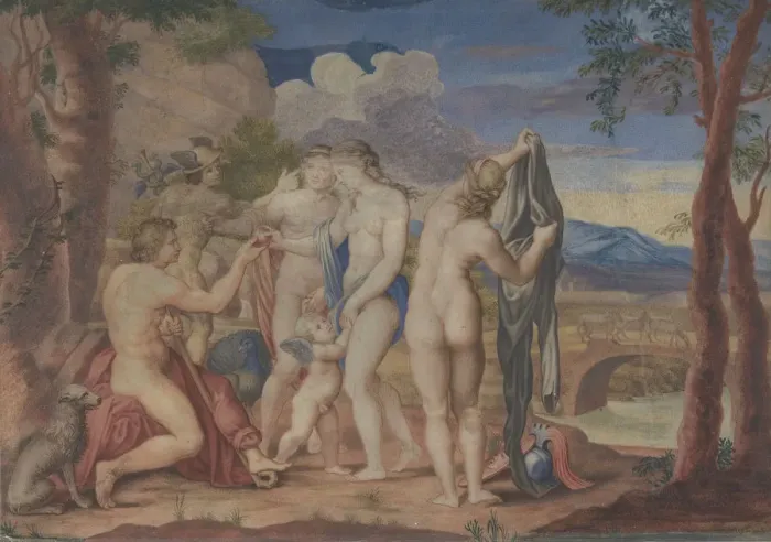 Framed Print : Judgment of Paris, 1800-1900 (?). Creator: Anon Framed Print : Judgment of Paris, 1800-1900 (?). Creator: Anon