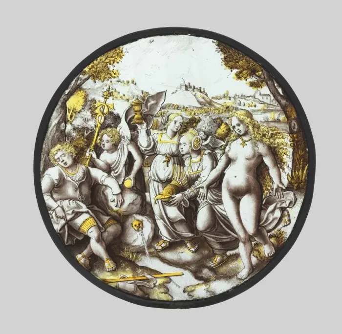 Framed Print : The Judgment of Paris, c. 1510-1520. Creator: Unknown Framed Print : The Judgment of Paris, c. 1510-1520. Creator: Unknown