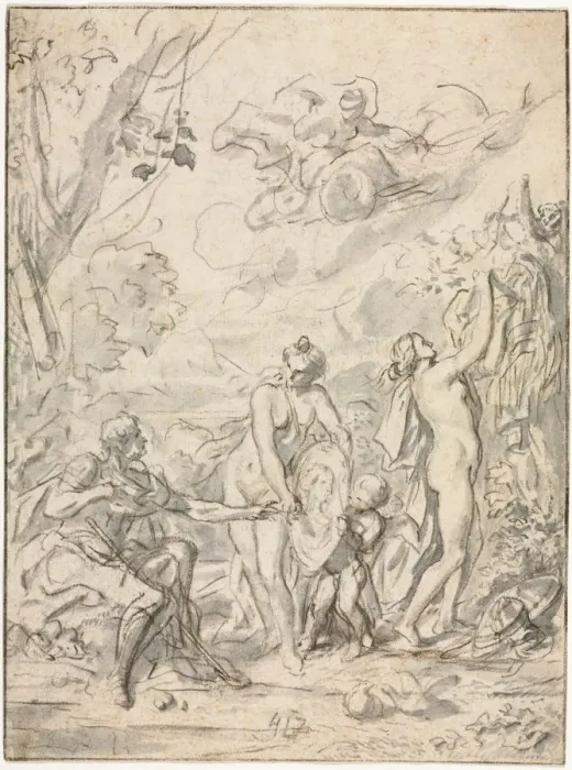 Framed Print : The Judgment of Paris, c. 1740-1750. Creator: Unknown Framed Print : The Judgment of Paris, c. 1740-1750. Creator: Unknown