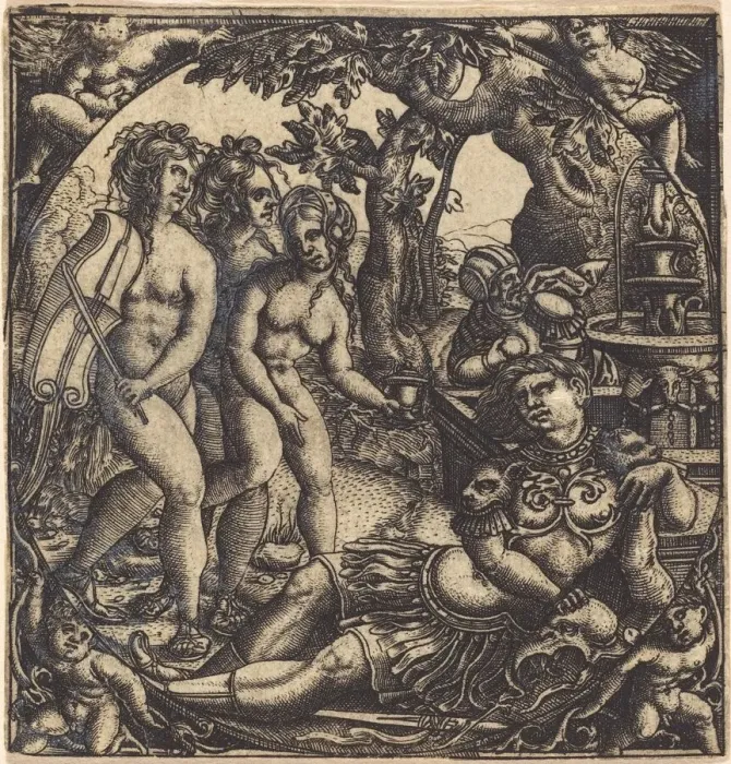 Framed Print : The Judgment of Paris. Creator: Unknown Framed Print : The Judgment of Paris. Creator: Unknown