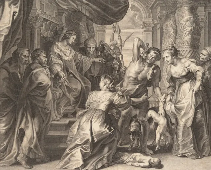 Framed Print : The Judgment of Solomon, 1595-1633. Creator: Boetius Adams Bolswert Framed Print : The Judgment of Solomon, 1595-1633. Creator: Boetius Adams Bolswert