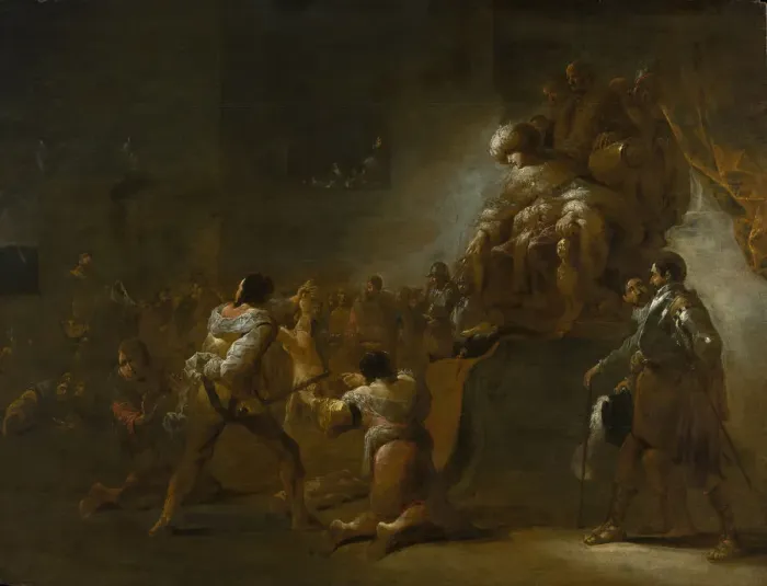 Framed Print : The Judgment of Solomon, 1640s. Creator: Leonard Bramer Framed Print : The Judgment of Solomon, 1640s. Creator: Leonard Bramer