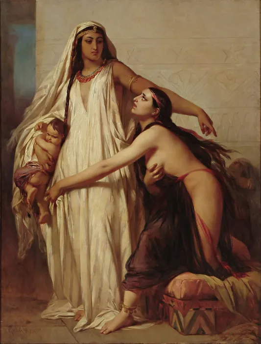 Framed Print : The Judgment of Solomon, 1852. Creator: Wappers, Gustave (1803-1874) Framed Print : The Judgment of Solomon, 1852. Creator: Wappers, Gustave (1803-1874)
