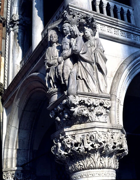 The Judgment of Solomon, sculpture of 1404