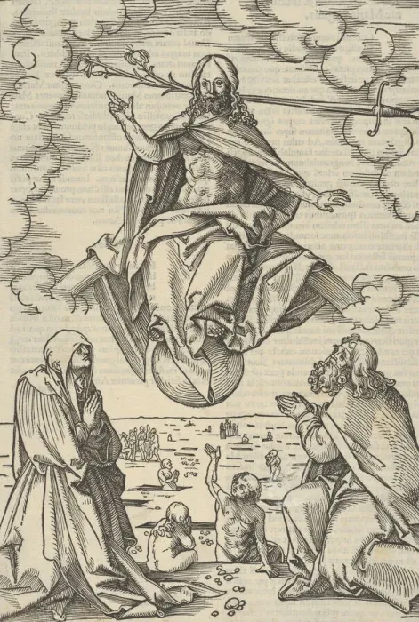 Framed Print : The Last Judgment, from Speculum passionis domini nostri Ihesu Christi, 1507 Framed Print : The Last Judgment, from Speculum passionis domini nostri Ihesu Christi, 1507