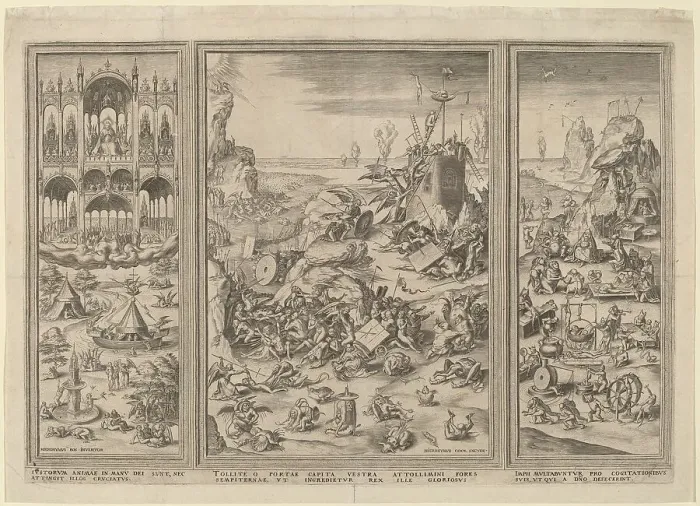 Framed Print : The Last Judgment Triptych. Creator: Unknown