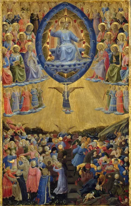 Framed Print : The Last Judgment (Winged Altar, Central Panel), Early 15th century. Artist: Botticelli, Sandro (1445-1510) Framed Print : The Last Judgment (Winged Altar, Central Panel), Early 15th century. Artist: Botticelli, Sandro (1445-1510)