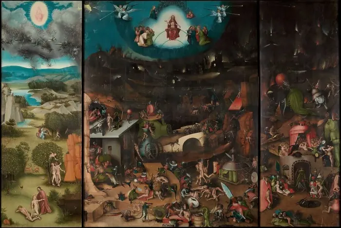 Framed Print : The Last Judgment. Winged Altar after Hieronymus Bosch, c1524. Creator: Cranach; Lucas; the Elder (1472-1553) Framed Print : The Last Judgment. Winged Altar after Hieronymus Bosch, c1524. Creator: Cranach; Lucas; the Elder (1472-1553)