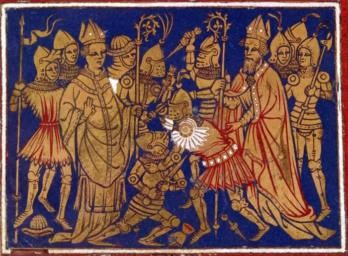 Framed Print : Judiciary combat, 12th century Framed Print : Judiciary combat, 12th century