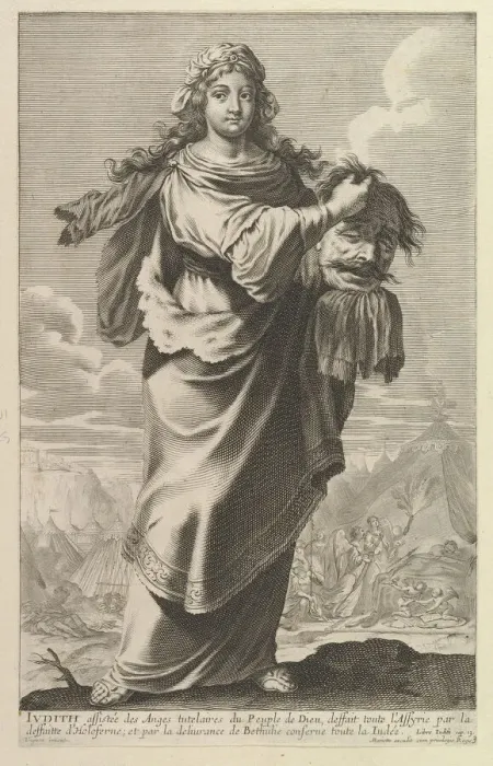 Framed Print : Judith, 1647. Creators: Gilles Rousselet, Abraham Bosse Framed Print : Judith, 1647. Creators: Gilles Rousselet, Abraham Bosse