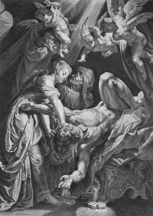 Framed Print : Judith Beheading Holofernes, 1590-1650. Creator: Cornelis Galle I Framed Print : Judith Beheading Holofernes, 1590-1650. Creator: Cornelis Galle I