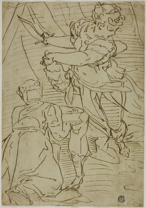 Framed Print : Judith with the Head of Holofernes, 1550 / 60. Creator: School of Luca Cambiaso Italian, 1527-1588 Framed Print : Judith with the Head of Holofernes, 1550 / 60. Creator: School of Luca Cambiaso Italian, 1527-1588