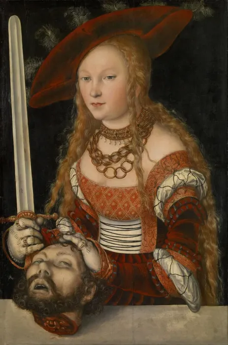 Framed Print : Judith with the Head of Holofernes, ca 1530. Artist: Cranach, Lucas, the Elder (1472-1553) Framed Print : Judith with the Head of Holofernes, ca 1530. Artist: Cranach, Lucas, the Elder (1472-1553)