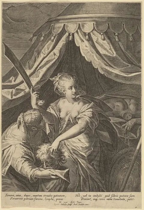 Framed Print : Judith with the Head of Holofernes. Creator: Aegidius Sadeler II Framed Print : Judith with the Head of Holofernes. Creator: Aegidius Sadeler II