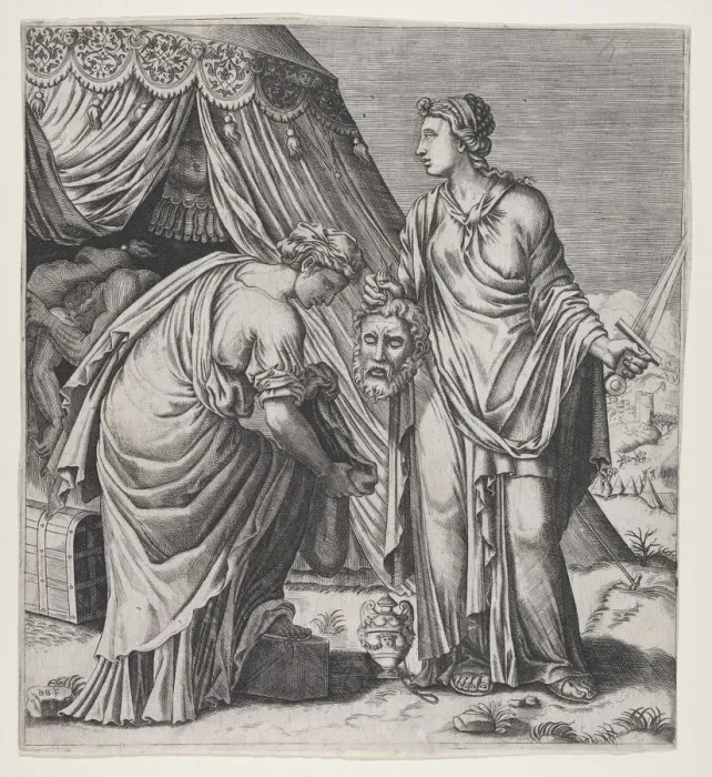 Framed Print : Judith with the Head of Holofernes. Creator: Balthazar van den Bos Framed Print : Judith with the Head of Holofernes. Creator: Balthazar van den Bos