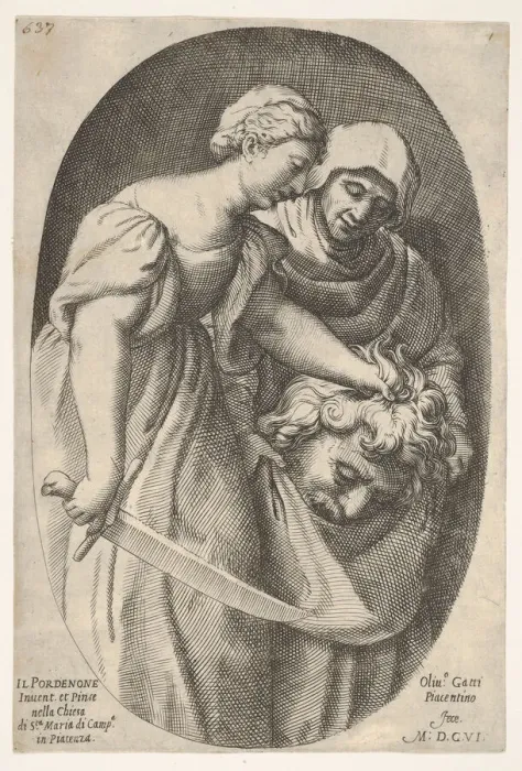 Framed Print : Judith with the head of Holofernes in her left hand and a sword in her right hand Framed Print : Judith with the head of Holofernes in her left hand and a sword in her right hand
