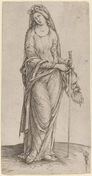 Framed Print : Judith Holding the Head of Holofernes, c. 1501 / 1503. Creator: Jacopo de Barbari Framed Print : Judith Holding the Head of Holofernes, c. 1501 / 1503. Creator: Jacopo de Barbari