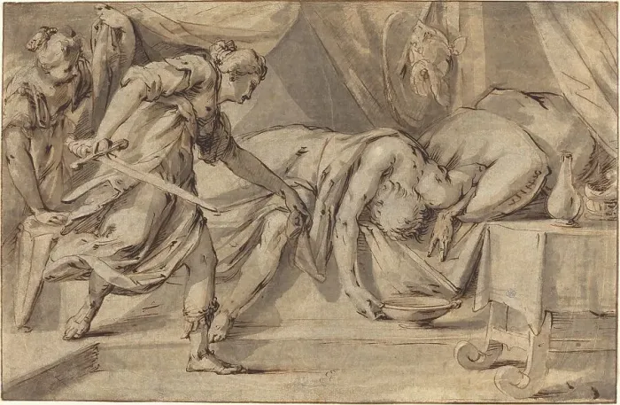 Framed Print : Judith and Holofernes. Creator: Hans von Aachen Framed Print : Judith and Holofernes. Creator: Hans von Aachen