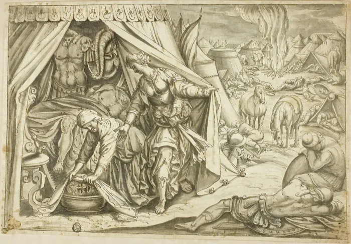 Framed Print : Judith and Holofernes, n.d. Creator: Joannes Stradanus Framed Print : Judith and Holofernes, n.d. Creator: Joannes Stradanus