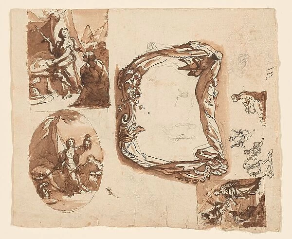 Judith and Holofernes and Other Studies (recto); Diana and Endymion (verso), c.1718. Creator: Giuseppe Nicola Nasini