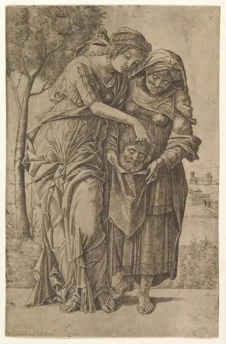 Framed Print : Judith and her maidservant with the head of Holofernes, 1500-1530 Framed Print : Judith and her maidservant with the head of Holofernes, 1500-1530
